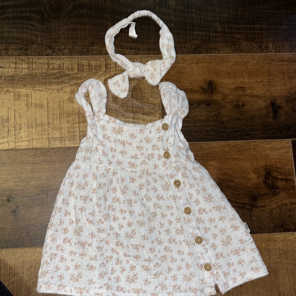 Floral Dress with Matching headband